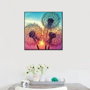 Ueasy 5D Diamond Painting Kit Flowers Diamond Painting Dandelion Diamond Art Kit for Adults Paint by Number Kit Home Decor Craft Kit