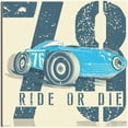 thumbnail image 1 of Cuadro Decorativo - Póster de coche de carreras azul vintage, 1 of 3