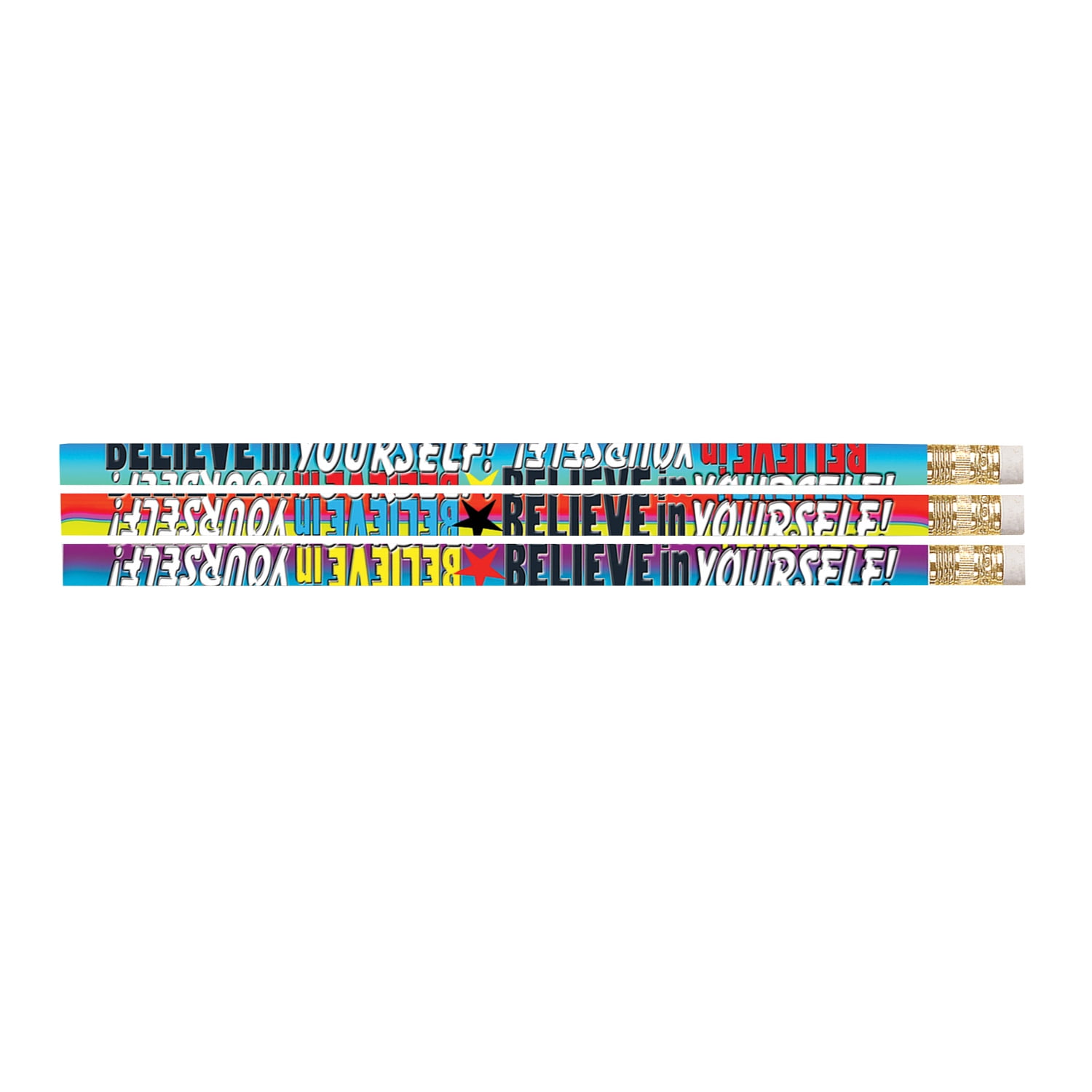 Musgrave Pencil Company Believe In Yourself Motivational Pencils, 12 Per Pack, 12 Packs