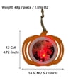 thumbnail image 4 of ELF Halloween Hanging Flat Lighted Pumpkins Decorations Battery Powered for Horror Party Home Decor Tree Yard Garden Decoration, 4 of 8