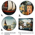 thumbnail image 3 of Designart "Hues of Harbor Dreams by the Coast" Port Landscape Floater Framed Canvas Art Print, 3 of 7
