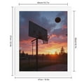 thumbnail image 2 of Paint By Numbers Kit for Adults Beginner - DIY Basketball Court Sunset Silhouette Canvas Painting Kits for Adults, Frameless Paint By Number for Adults for Home Wall Decor 16x20 Inch, 2 of 7