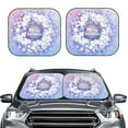 thumbnail image 2 of Haiem Round Snow Merry Christmas Winter Snowflakes Car Windshield Sun Shade (2 Pieces) Foldable Windshield Sun Shade Car Accessories for Truck SUV Pickup-Medium, 2 of 7