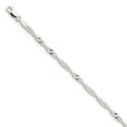 thumbnail image 1 of 925 Sterling Silver 3mm Singapore Chain Bracelet, 1 of 5
