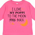 thumbnail image 4 of Inktastic I Love My Poppi to the Moon and Back Boys or Girls Long Sleeve Toddler T-Shirt, 4 of 5