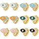 thumbnail image 2 of Mini pendientes Huggies de esmalte con forma de ojo malvado para adolescentes, delicados, chapados en oro de 18 quilates, color blanco, 2 of 3