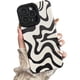 thumbnail image 1 of Funda para iPhone 13 Pro Max, de piel sintética suave de TPU y con un bonito diseño ondulado, ideal para mujeres y niñas. Delgada, protectora y a prueba de golpes, compatible con iPhone (beige,, 1 of 8
