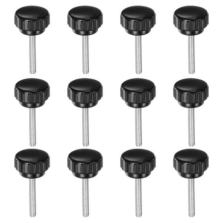 

Uxcell 12 Pieces Knurled Clamping Knobs M5 x 35mm Zinc Plated Carbon Steel Threaded Stud 25mm Head Thumb Screws