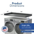 thumbnail image 6 of OfficeSimpli Washer Dryer Countertop w Non-Slip Pads, Made in USA, Laundry Room Wood Topper, Washer Dryer Cover for Top, Laundry Guard, Laundry Countertop, Laminate Finish, (Slate Grey), Large, 6 of 8