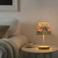 thumbnail image 6 of BZSMCE Table Lamp Creative Colorful Butterfly Illustration Simple Pattern Night Light, 6 of 8