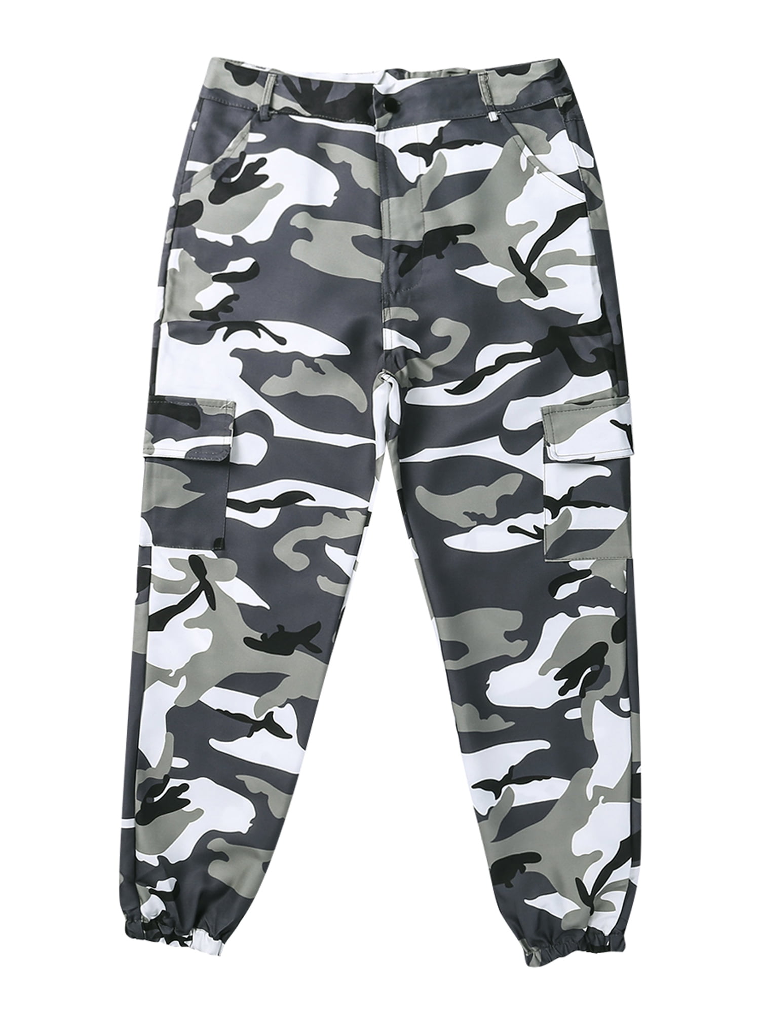 FINELOOK New Womens Camo Cargo Trousers Casual Loose Pants Military ...
