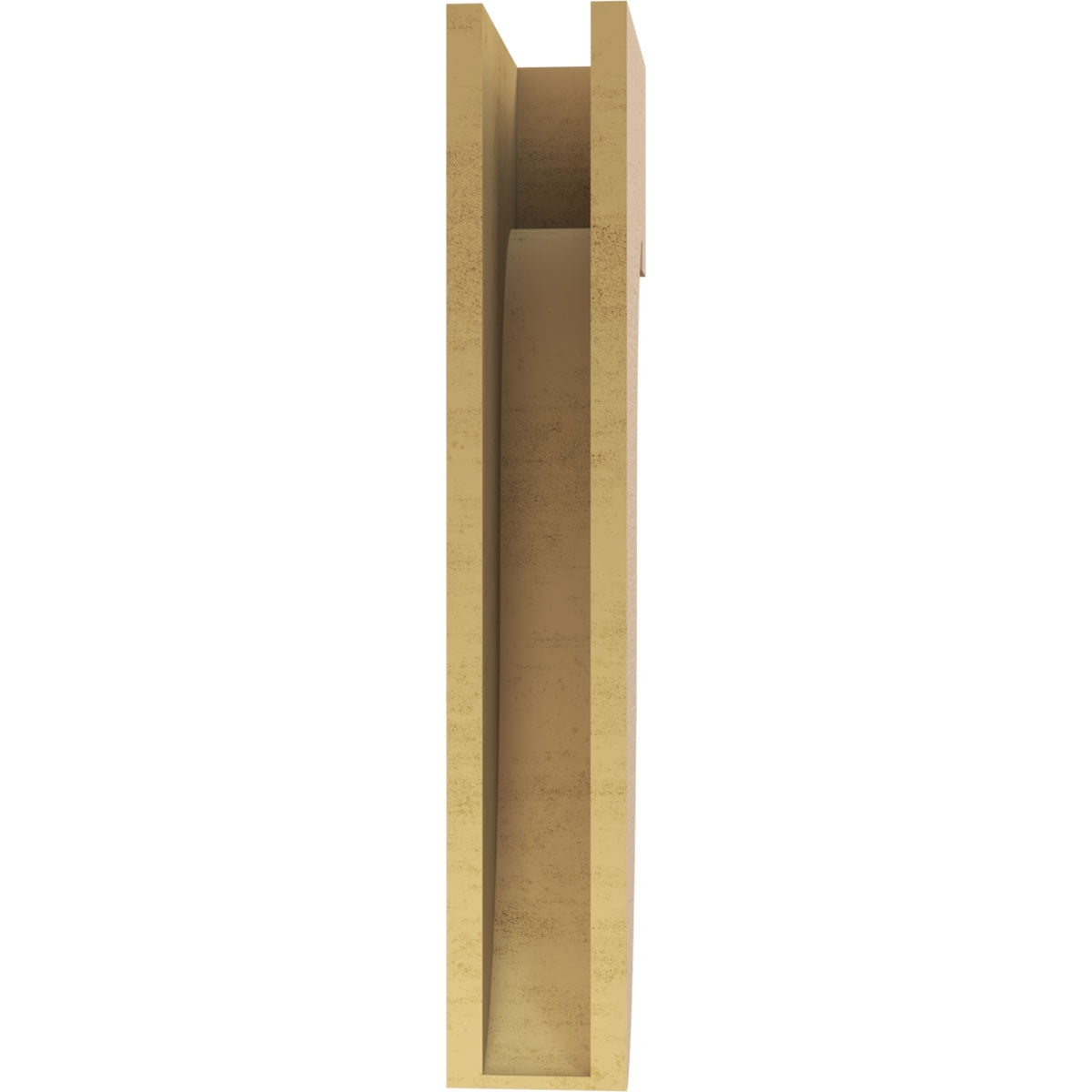 5"W x 10"D x 30"H Thin Del Monte Rough Cedar Woodgrain TimberThane Corbel, Primed Tan