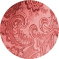 thumbnail image 1 of Ahgly Company Tapis Rond Lavable en Machine Intérieur Transitionnel Rouge, 3 Pieds Rond, 1 of 7