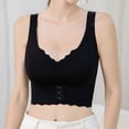 thumbnail image 4 of Front Closure Full Coverage Wireless Bra for Women, Thin Fixed Cup Seamless Bra with Adjustable Straps, Smooth Daily, 4 of 9