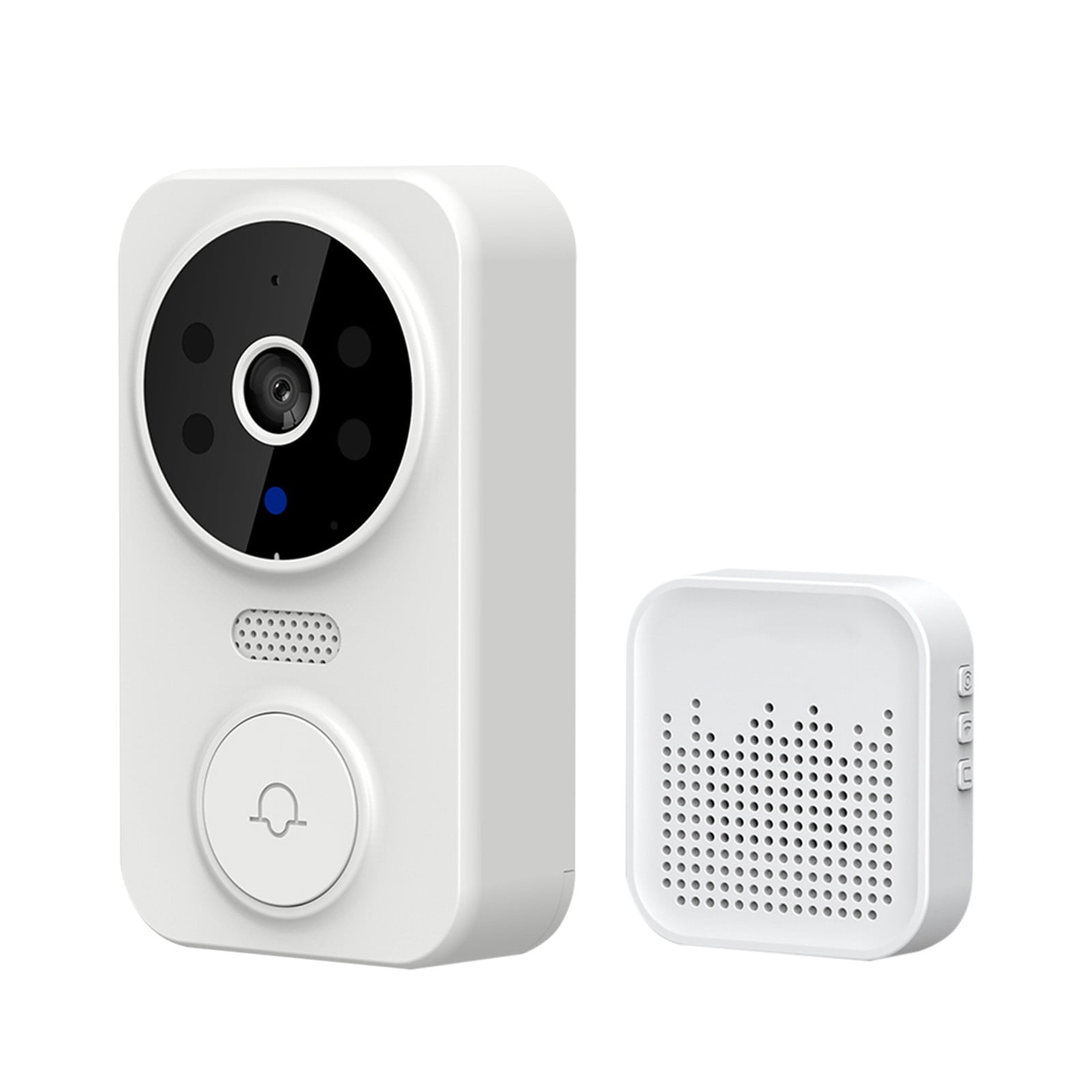 RnemiTe-amo Doorbell Camera Wireless with Chime, Video Doorbell,Smart Wireless Remote Video Doorbell Intelligent Visual Doorbell Home Intercom HD Night Vision Wifi Rechargeable Security Door Doorbell