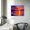 thumbnail image 3 of Nawypu Sunset Poster Canvas Wall Art Nature Pictures for Living Room Bedroom Office Wall Decorations 20x16 inch, 3 of 4