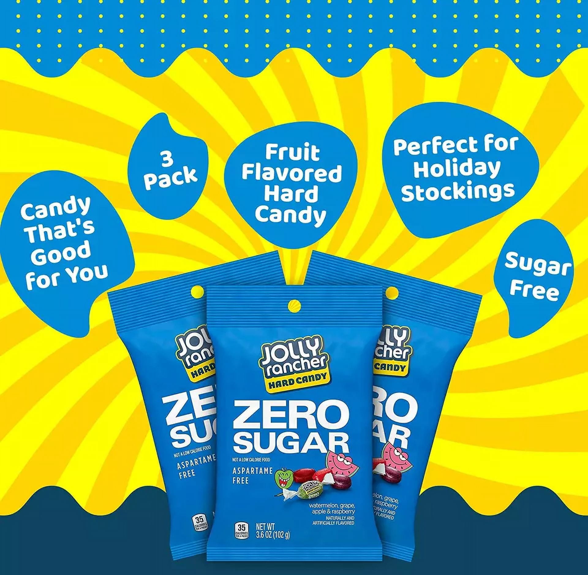 Hard Candy, Sugar-Free, Individually Wrapped, 3.6-Ounce (3 Bags)