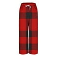 thumbnail image 5 of Sunvit-Panties Pajamas Red Plaid Wide Leg Pants for Women - 100% Polyester Soft Comfy, Elastic Waist & Side Pockets, Casual Daily Wear Fit (S to XXL),Size 2XL, 5 of 5