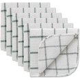 thumbnail image 1 of Scrubber Dishcloths Collection Windowpane, 12x12, Dark Green 6 Piece, 1 of 7