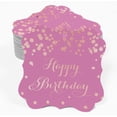 thumbnail image 2 of Inkdotpot Hang Tags Happy Birthday Favor Bracket Shape Gift Tags Real Rose Gold Foil Bonbonniere Tag Pack Of 50, 2 of 7