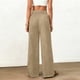 thumbnail image 4 of Pincandy Women's Solid Color Faux Suede Elastic Waist Wide Leg Pants - High Stretch Casual Loose Fit with Pockets, Perfect for Daily Wear & Weekend Getaways, 4 of 7
