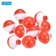 thumbnail image 3 of 1 Inch Fishing Bobbers, Plastic Push Button Round Fishing Float, Red and White 20 Pack, 3 of 6