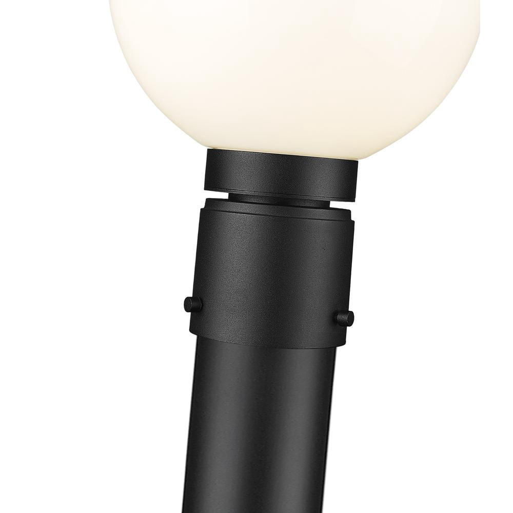 Z Lite 591PHB-BK 20 in. Helix 1 Light Outdoor Post Mount Fixture, Black