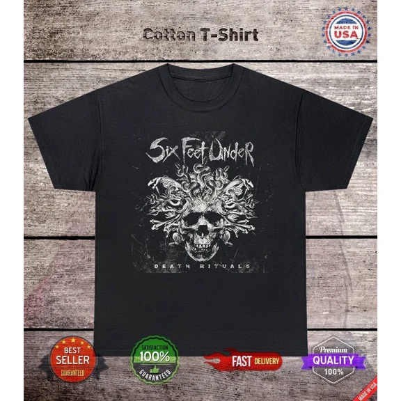 RARE Six Feet Under Band Death Rituals T Shirt Full Size S-5XL FH891