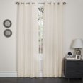 thumbnail image 7 of Kashi Home Holly Collection Window Treatment/Curtain/Sheer Faux Silk with Grommet Top 57" X 90", Gray 2 PC, 7 of 7