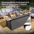 thumbnail image 6 of NIAIZEK 64 Inch Black Propane Fire Pit Table with Lid 55000 Gas Fire Pits for Outside Patio with Glass Wind Guard Gray Glass Beads​, 6 of 7