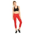 thumbnail image 2 of Gilbin 2 Pack Women's Ribbed Waistband Capri Length Leggings,One Size Fit, Super Stretch Yoga Leggings Yoga Capris, 2 of 3