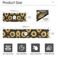 thumbnail image 3 of Yayeee Faucet Mat for Kitchen Sink 14.7" Diatomite Long Splash Guard Pad, Black Sunflower Pattern, 2 Pack, 3 of 7