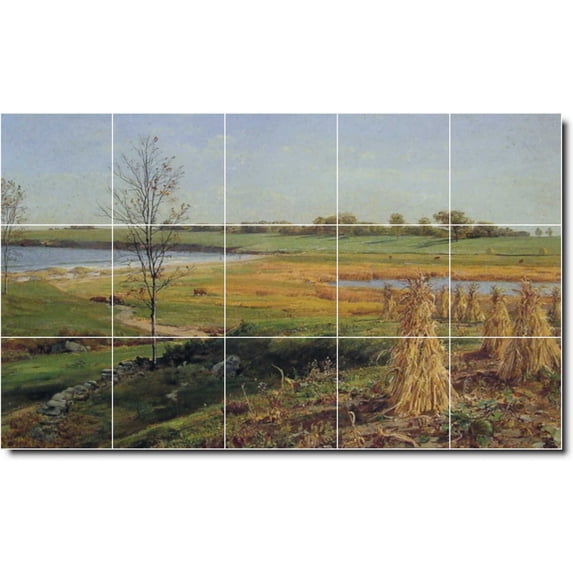 Ceramic Tile Mural-John Kensett Country Painting 249. 30" w x 18" h using (15) 6 x 6 ceramic tiles