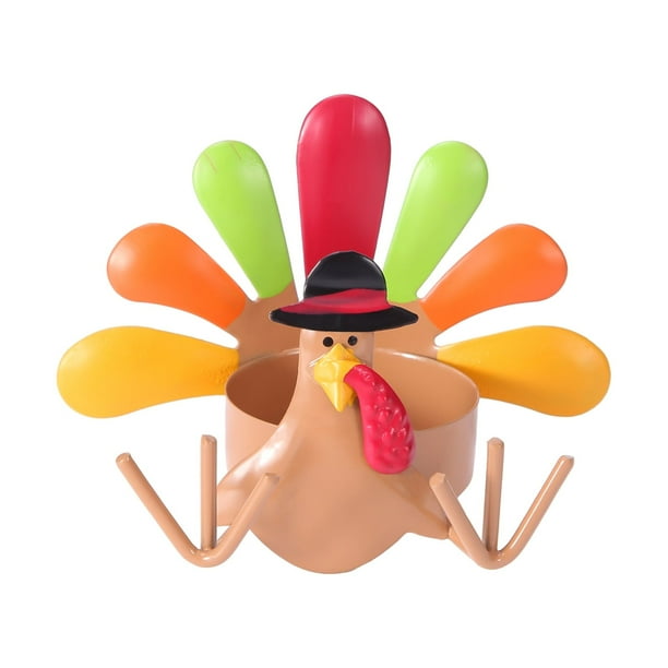 xiaxaixu Thanksgiving Turkey Candle Holder Metal Tea Light Holder