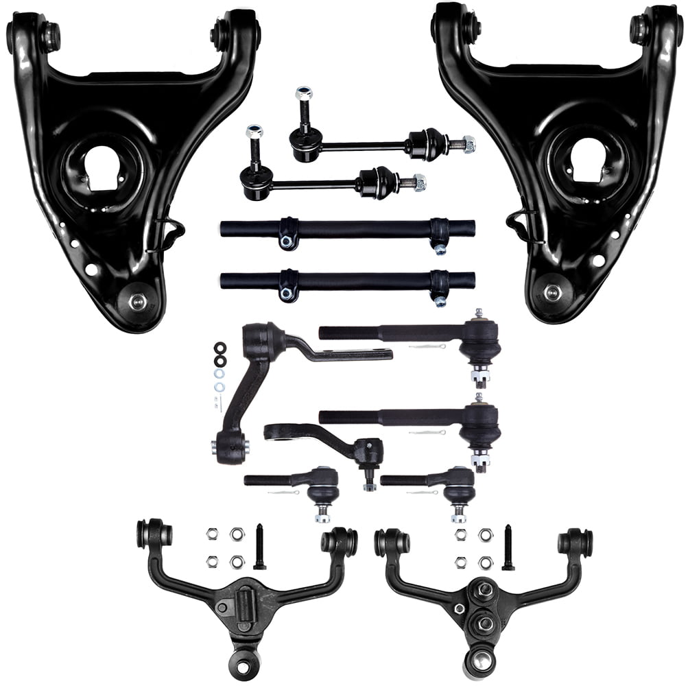 Sway Bar Links Idler Arm and Adjusting Sleeves 4WD Only Pitman Arm 11 Piece Kit Idler Arm Bracket Inner & Outer Tie Rod Ends 