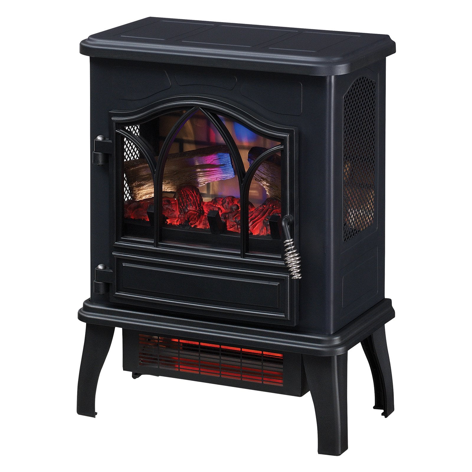Black Duraflame DFI-470-04 Infrared Quartz Fireplace Stove 