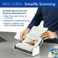 thumbnail image 5 of Brother ADS-1350W Wireless Color Compact Scanner, up to 30ppm, Single Pass Double-Sided Scanning, 5 of 19