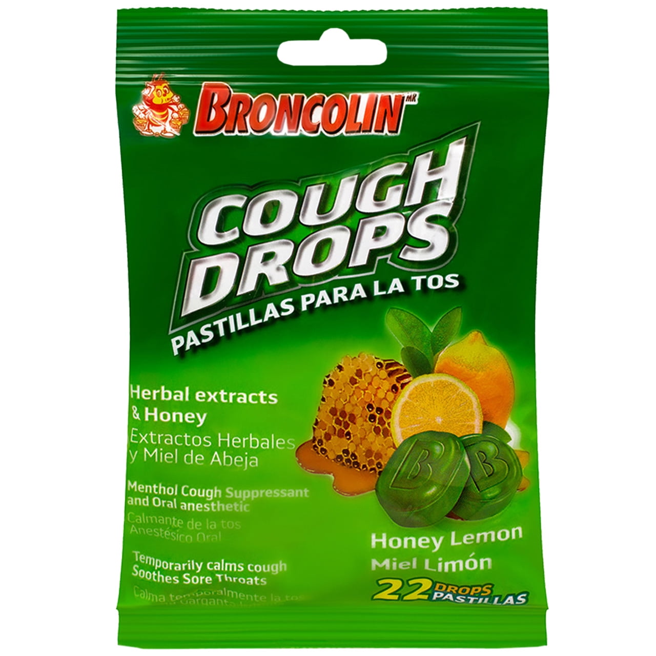 Broncolin Drops, Honey Herbal Extracts, Over the Counter Cough