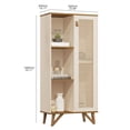 thumbnail image 5 of Armario Moderno Moveis Neón Con Estante Interno Y Patas De Madera Color Beige, 5 of 5
