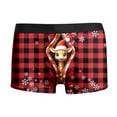 thumbnail image 4 of Christmas Boxer Briefs for Men Breathable and Comfortable Santa Shorts Snowman Reindeer Graphic Holiday Shorts Men's Fashion, B07 Red, Size XXL, 4 of 6