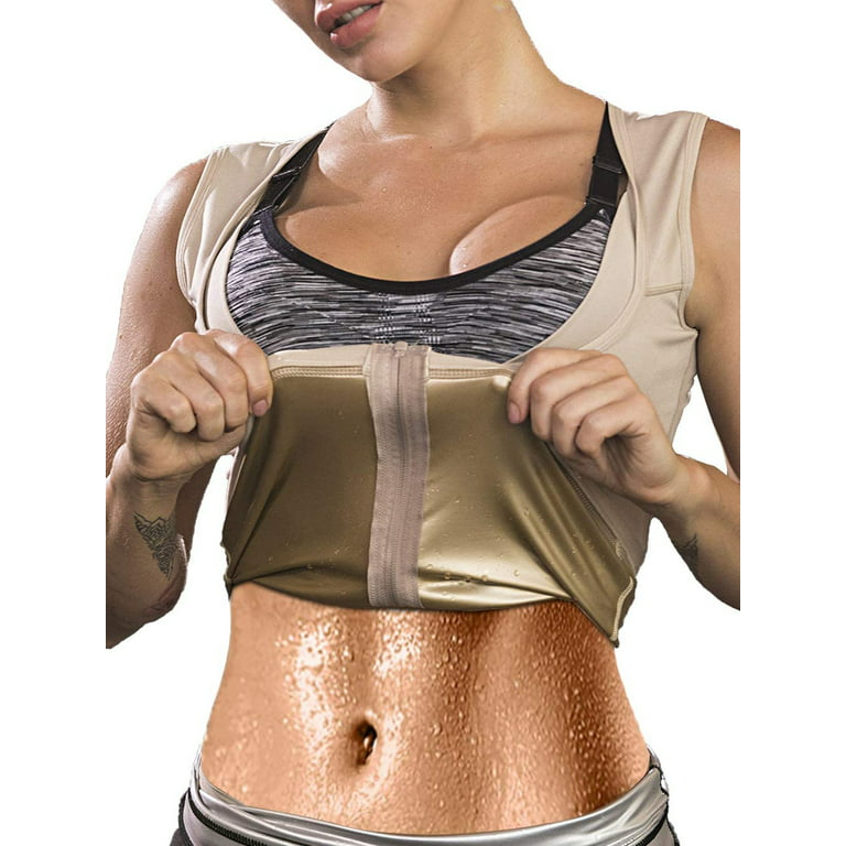 LELINTA Women's Hot Sauna Sweat Vest with Zipper Body Shaper