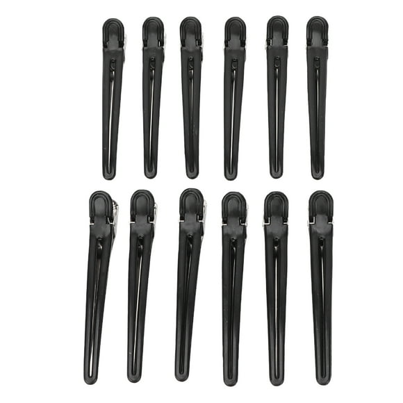 12 Uds. Pinzas de pico de pato resistentes para evitar resbalones, pinzas para el cabello profesionales sin costuras para peluquero, estilista