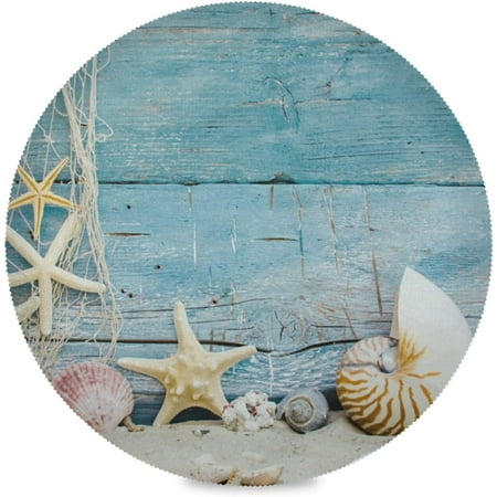 

Coolnut Brilliant Starfish Beach Round Placemats for Dining Table Non-Slip Heat-Resistant Polyester Table Mats Set of 1 Washable Table Mats for Kitchen Dining Table Decoration (794)