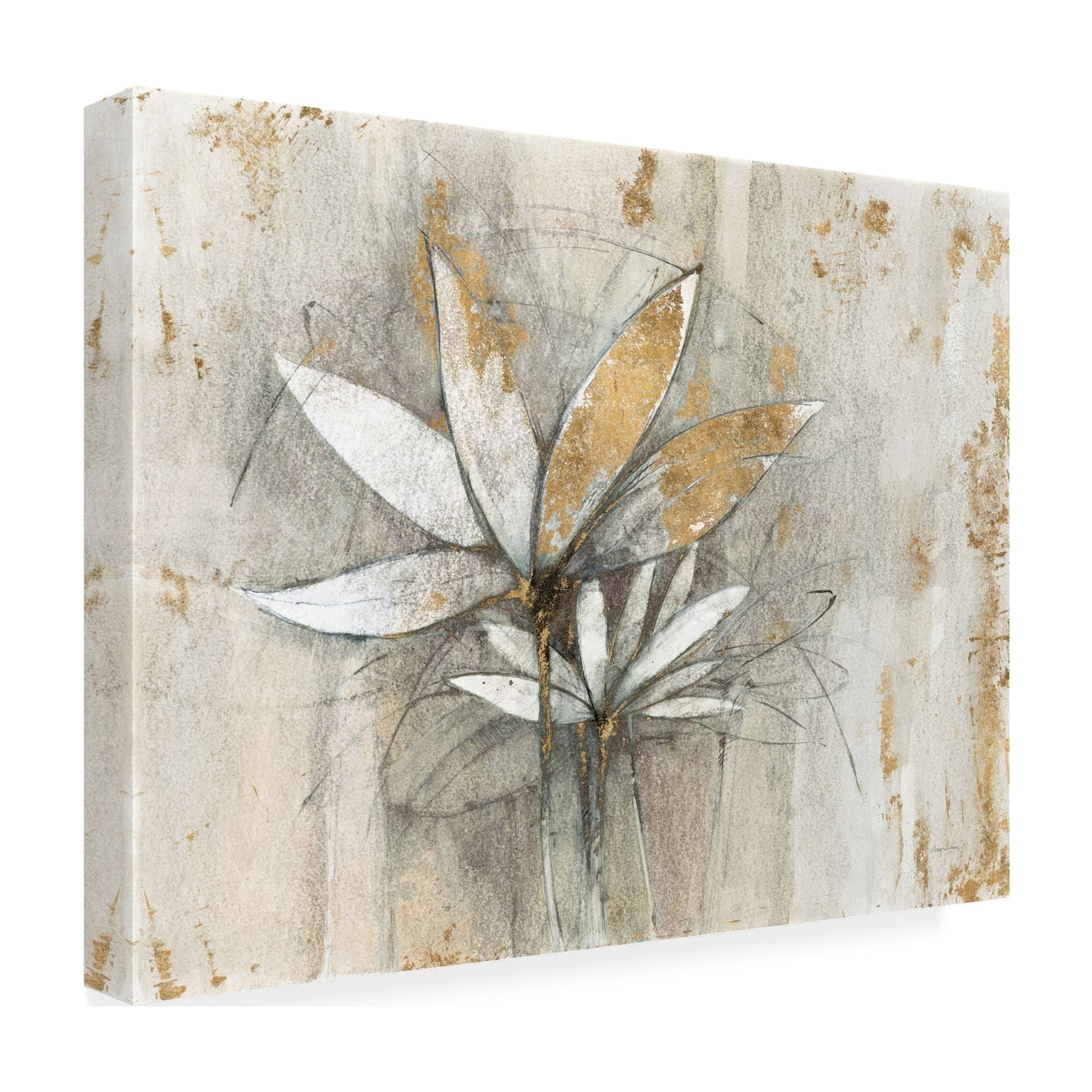 Avery Tillmon 'Windflowers Gold Crop' Canvas Art