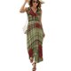 thumbnail image 1 of Vestido Largo Sin Mangas Para Mujer, Geometric Grid Traje Informal Para Cumpleaños, Verano, 1 of 5