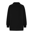 thumbnail image 3 of biudgviw Womens Fashion Sweatshirts Trendy Long Sleeve Collared Pullover Tops with Pockets Fall Baggy Collared Shirts, 3 of 5