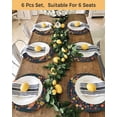 thumbnail image 4 of 15 Inch Round Placemats Set of 6, Boho Flowers Non Slip Heat Insulation PP Table Mats, Spring Abstract Watercolor Floral Leaf Washable Place Mats for Kitchen Dining Party Table Decor, 4 of 7