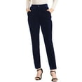 thumbnail image 5 of DARING DIVA Women's Elegant Velvet High Waist Trousers Work Pants S Blue, 5 of 7