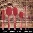 thumbnail image 5 of Silicone Spatula Set, Odor Resistant Red Food Grade Silicone, Ergonomic Handle Heat Resistant Non-Stick Surface, Seamless Design for Cooking Baking Mixing, 8-Piece Dishwasher Safe, 5 of 5