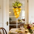 thumbnail image 5 of Zephyrn Easter Tulip Carrot Wreath Decoration, 21 Inch Spring Artificial Yellow Carrot Wreath Decor with Green Branches for Home Door Wall Mantel Window Decor, 5 of 6